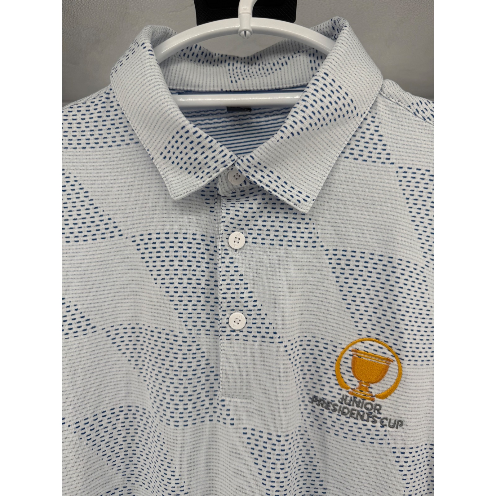 Adidas Junior Presidents Cup Golf Polo Shirt Mens M Usa Flag Performance